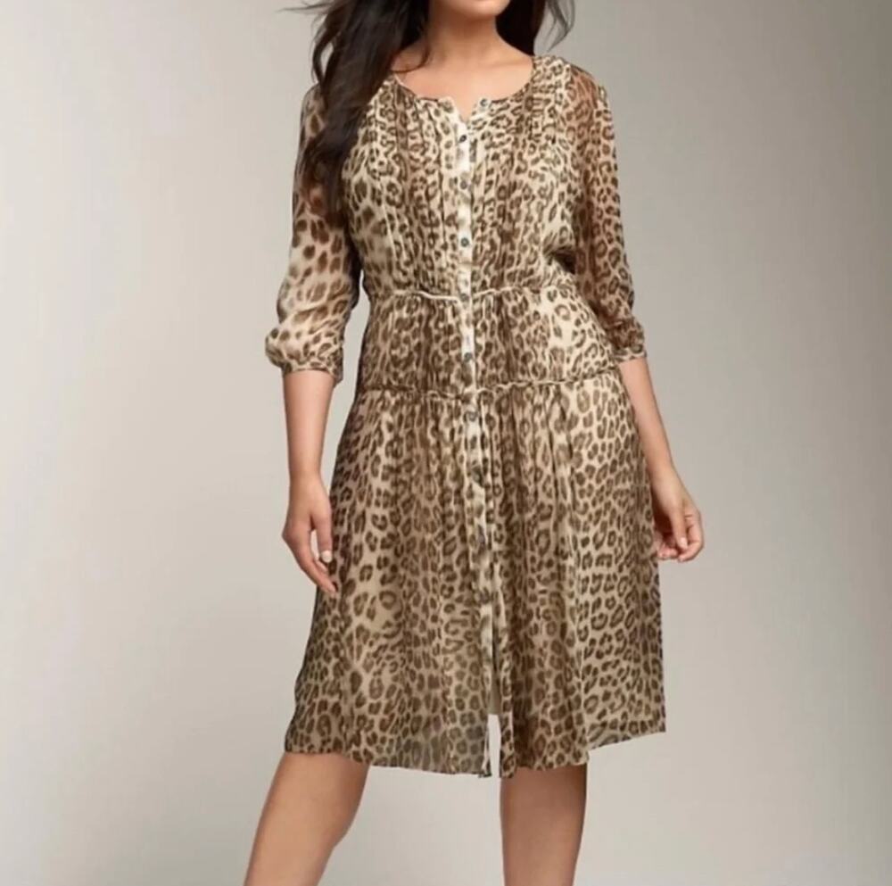 Talbots Silk Animal Print Dress size 14